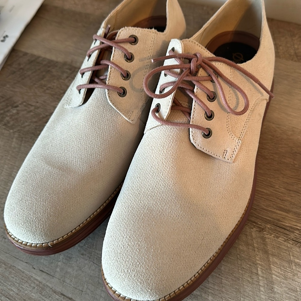 Cole Haan Grand OS size 12 men’s Cream Colored suede